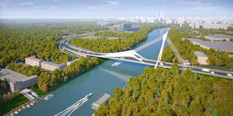 На западе столицы строят мост-парус через Москву-реку