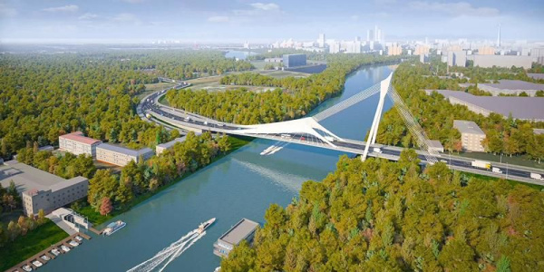 На западе столицы строят мост-парус через Москву-реку